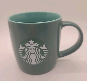Starbucks 2024 Green 2 Tone Mermaid Keramik Kaffeebecher Tasse 11 oz - Bild 1 von 5