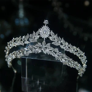 Swarovski Crystal Bridal Wedding Tiara Crown Swarovski Crystal Crown - Picture 1 of 4