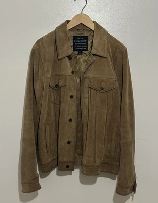 Chaqueta de Camionero Hombre Mediana Lucky Brand 100% Gamuza Cuero, Excelente Estado Foto 1 de 4