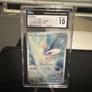 Cresselia - 2024 Shrouded Fable Illustration Rare Holo 071/064 CGC GEM MINT 10 - Bild 1 von 3