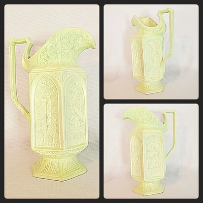 Jarrón Crucifixión Estaciones de la Cruz 15" Patas Firmado Farkas KY Molde Foto 1 de 4