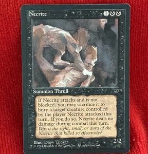 MTG Necrite Fallen Empires Magic the Gathering Carta Creatura Nera (Tucker) - Foto 1 di 2