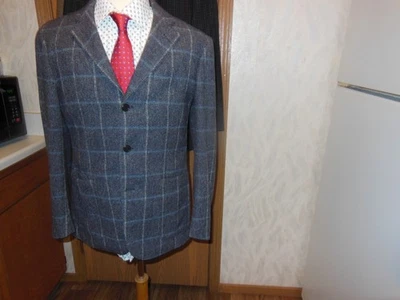 Belo Blazer Luciana Barbera 3 BTN Lã Cinza, Cashmere, Cabelo de Camelo 44R e54 - Imagem 1 de 4