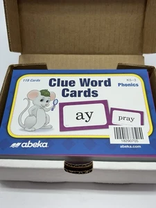 Abeka Clue Word Cards K5-3 Phonics Homeschool 119 Cards Learning Flashcards - Picture 1 of 7