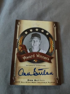 2011 Don Sutton Leaf Award Winners Auto 10/10 🔥🔥🔥🔥🔥 - Picture 1 of 2