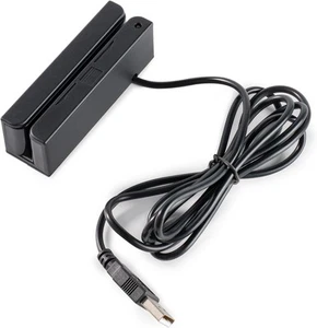 Msr90 Swiper Magnetic Credit Card Reader USB 3-Tracks Hi/Lo Data Black - Picture 1 of 6