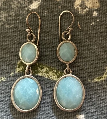 Studio Barse sterling silver faceted gemstone dangle earrings - Image 1 of 4