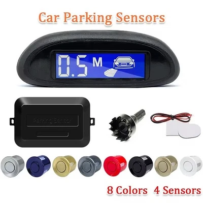 Parking Sensor Auto Parktronic Reverse LED Monitor 4Sensor Radar Detector System - Image 1 of 4