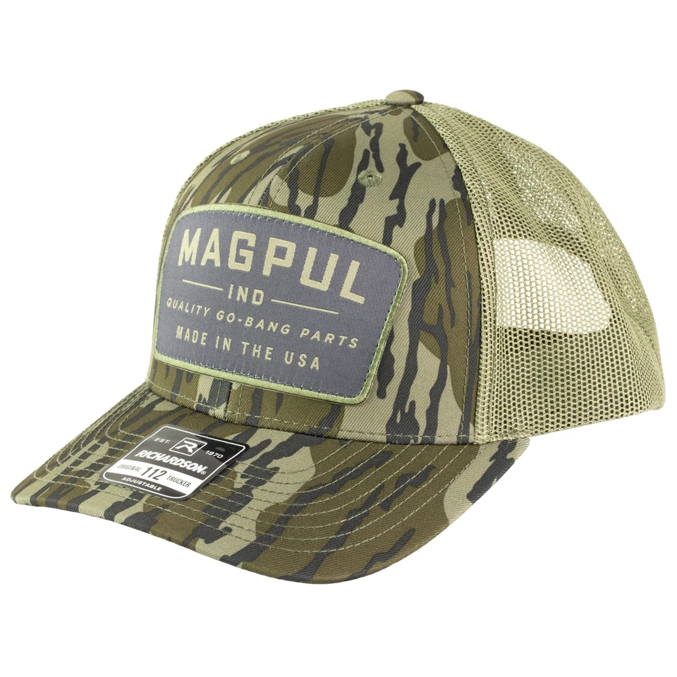 Magpul MAG1102 Go Bang Trucker Hat Adjustable Snapback Hat Bottomland Camo