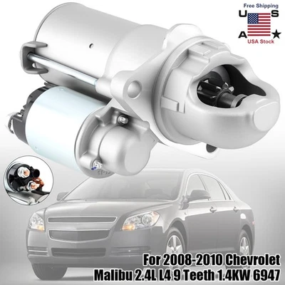 Starter Motor Fit Pontiac G5 G6 Solstice & Saab 44807 9-3X & Saturn Aura Sky Vue - Image 1 of 4