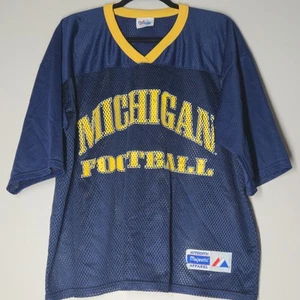 VINTAGE Michigan Wolverines Majestic Football Jersey Adult 2XL Brady Harbaugh - Picture 1 of 6