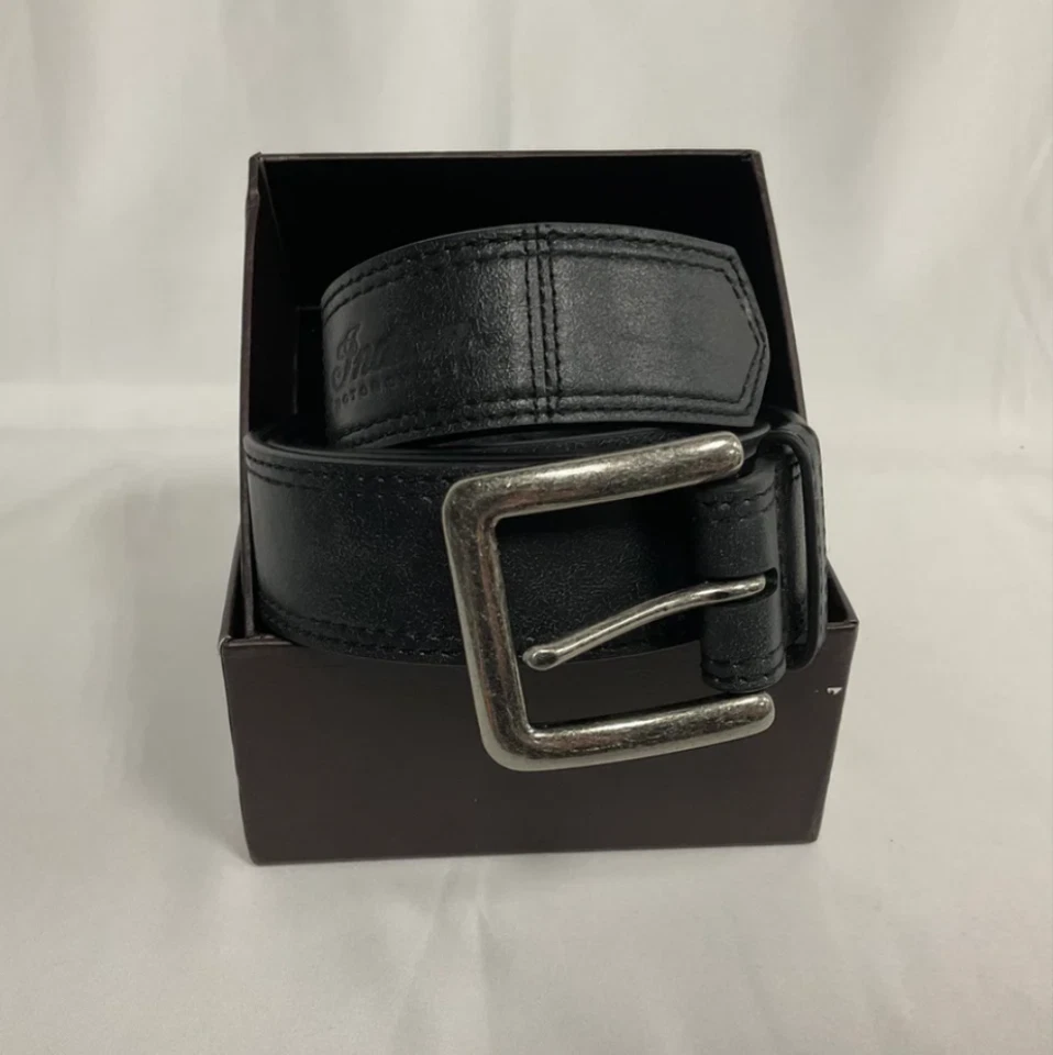 CINTURÓN MOTO INDIO CUERO NEGRO - M 286977603 Foto 1 de 4