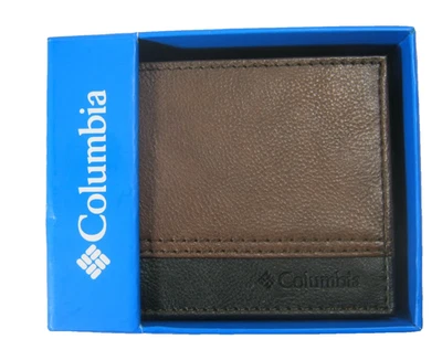 Cartera de cuero plegable Columbia para hombre marrón/negro 31CP220050 Foto 1 de 4