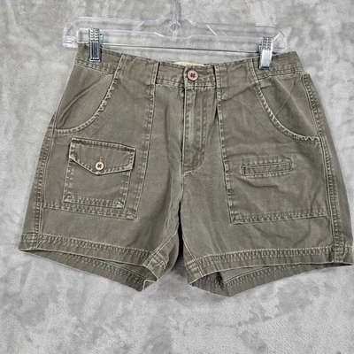 American Eagle Shorts Womens 4 Green Cargo Khakis Button Pockets Casual Outdoor - Image 1 of 4