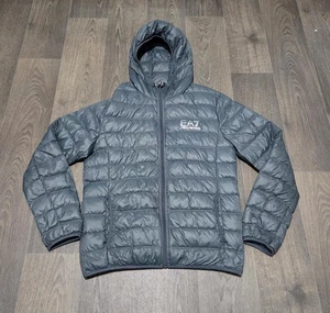 Emporio Armani EA7 ' Hooded & Padded ' Jacket - Mens Large - Green - New - Picture 1 of 7