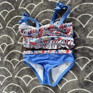 GIRLS SIZE SMALL ONE PIECE GRAPHIC SWIM SUIT—WONDER NATION BRAND 18/M. #21 - Picture 1 of 4