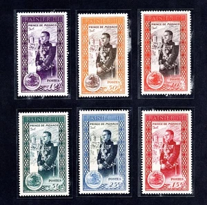 Monaco 1950 set of stamps Mi#408-413 MH CV=14.4$ - Picture 1 of 2