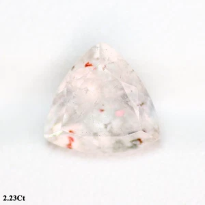 2,23Ct MOLTO BELLO 100% NATURALE TRASPARENTE PIOGGIA DI QUARZO FRAGOLA ROSA!! - Foto 1 di 5