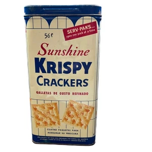 Sunshine Krispy Crackers/Saltines Dose 56 Cent 50er Jahre - Bild 1 von 8