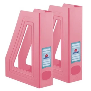Acrimet Magazine File Holder (Solid Pink Color) (2 - Pack) - Picture 1 of 3