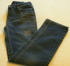 Girls One Step Up jeans sz.14 adj.waist embroidered designs,zip pocket EXC COND! - Picture 1 of 8