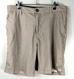 Billa Bong Swim Trunks Mens 34 Tan Striped Platinum 4 Way Stretch, Shorts - Picture 1 of 17