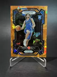 2023-24 Panini Prizm #163 Dereck Lively II Orange Cracked Ice Prizm RC Mavericks - Bild 1 von 2