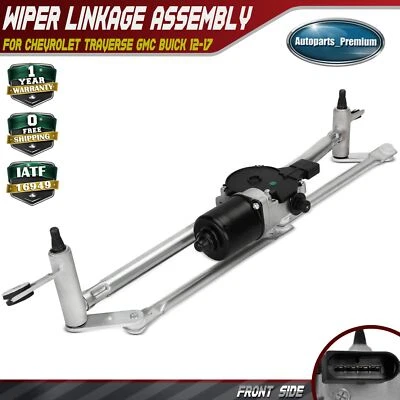 Front Side Wiper Linkage & Motor Assembly for Chevrolet Traverse GMC Buick 12-17 Foto 1 de 4