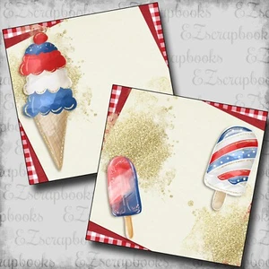 Chilly Treats on the 4th NPM - 2 páginas de libro de recortes prefabricadas - diseño EZ 6073 - Imagen 1 de 2