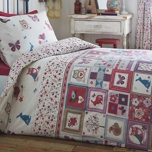 Bettbezug & Kissenbezug Natures Patchwork Doppelbett Set Polycotton Quilt pink - Bild 1 von 1