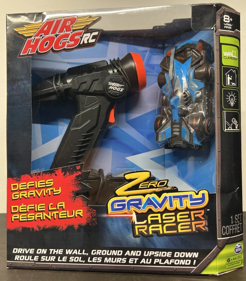 Air Hogs RC Zero Gravity Laser Racer Blue Spin Master Ages 8 See Desc.