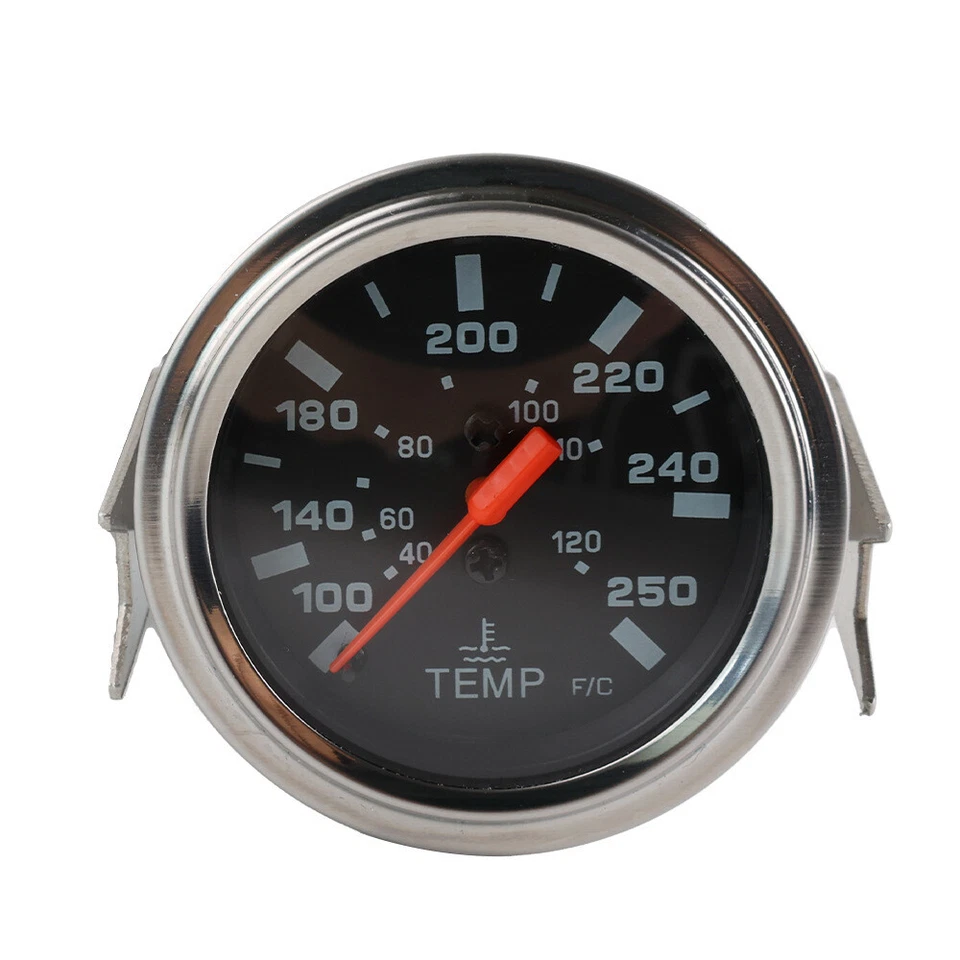 Car 2" 52mm Water Temperature Temp Gauge Pointer 40-120℃ & 100-250℉ Universal - Image 1 of 4