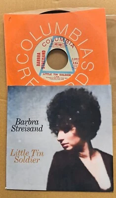 BARBRA STREISAND LITTLE TIN SOLDIER   7" US VINYL  45 EX  FREE CUSTOM PIC SLEEVE - Image 1 of 4