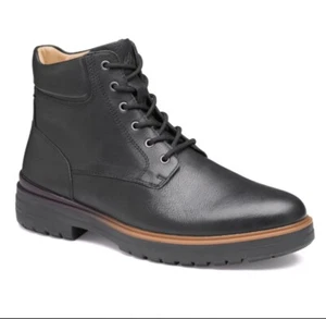 Johnston & Murphy Herren XC4 Henson Einfache Zehe Stiefel Schwarz Leder Größe 9 Neu WP - Bild 1 von 9
