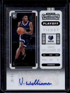 2022-23 Contenders Vince Williams Jr. Playoff Ticket Rookie Auto RC #26/99
