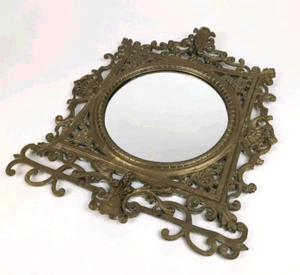 Cast Brass Frame Neoclassical Depose Victorian Mirror Antique - Picture 1 of 3