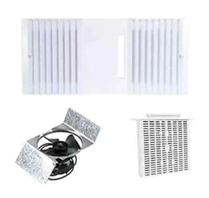 Rush Hampton/TekQuest CA-90 Ductless Exhaust Kit Fan, Grill, Filter - WHITE - Picture 1 of 1