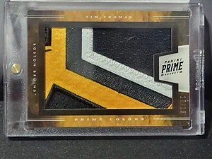 2011-12 Panini Prime Prime Colors Logo Patch Tim Thomas 18/18 SP Boston Bruins - Picture 1 of 2