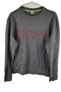 HUGO BOSS Grey Sweatshirt size M Mens Crewneck Pullover Casual Outdoors - Picture 1 of 8