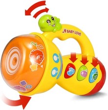 Kids Flashlights Toys For Toddler Age 1-2, Infant Projector Toys With Musical An
