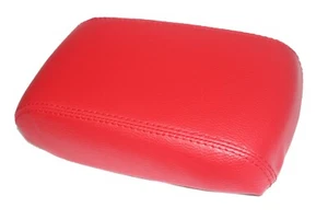 Fits 08-16 Subaru Impreza WRX Real Leather Center Console Lid Cover Red - Bild 1 von 5