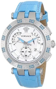 Reloj para mujer Versace 23C935D002 S535 V-RACE CHRONO azul claro cuero topacio - Imagen 1 de 9