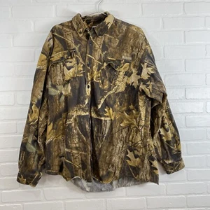 Vintage Columbia Timberwolf Camo Hunting Long Sleeve Button Shirt Size XXL - Picture 1 of 8