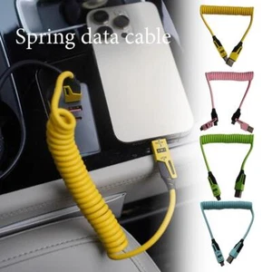 4 in 1 -Spring Extension Data Cable Portable Telescopic Charging GREAT Data F99C - Zdjęcie 1 z 26