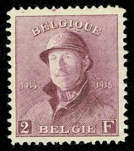 [st4157] BELGIUM 1919 Scott#131 MNH "helmeted king" cv:€1,100 KEY VALUE - Picture 1 of 2