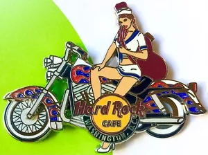 2012 HARD ROCK CAFE WASHINGTON DC PATRIOT BIKE SERIES #2 SEXY NAVY GIRL LE PIN - Picture 1 of 2