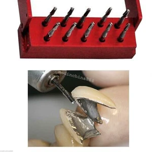 10 Pcs High speed Dental Tungsten Steel Crown Metal Cutting burs FG-1957 Set Kit - Foto 1 di 7
