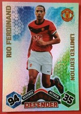 Match Attax 2009/10 Limited Edition card Rio Ferdinand of Manchester United