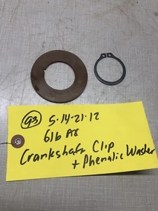 Allis Chalmers 616 Power Max Tractor Onan CCKA Engine Crankshaft Clip & Washer - Picture 1 of 3