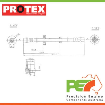 2xNew PROTEX Hydraulic Hose-FR Suits VOLKSWAGEN TRANSPORTER T4 2D C/C FWD. - Image 1 of 4